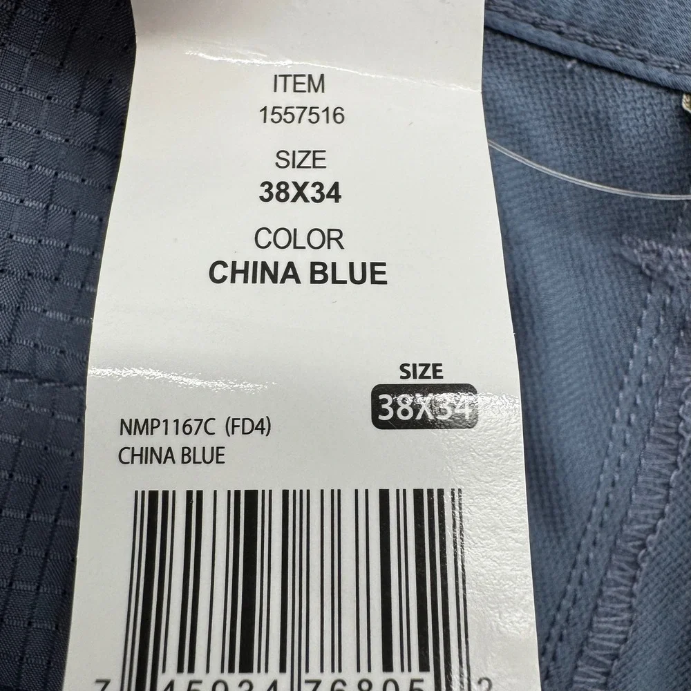 Banana Republic Chino Pants Mens 38x34 China Blue Performance Lightweight NWT